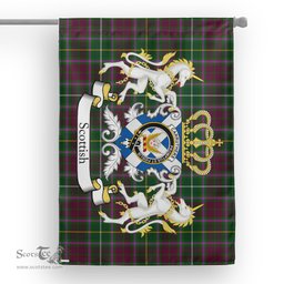 Scotstee Shop Tartan House Flag - Carruthers Tartan Flag Clan Badge With Lion Scottish, Tartan Garden Flag, Tartan Flag, Tartan House Flag, Plaid Flag, Christmas Plaid Flag