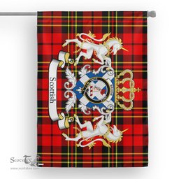 Scotstee Shop Tartan House Flag - Brodie Tartan Flag Clan Badge With Lion Scottish, Tartan Garden Flag, Tartan Flag, Tartan House Flag, Plaid Flag, Christmas Plaid Flag