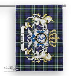Scotstee Shop Tartan House Flag - Arbuthnot Tartan Flag Clan Badge With Lion Scottish, Tartan Garden Flag, Tartan Flag, Tartan House Flag, Plaid Flag, Christmas Plaid Flag