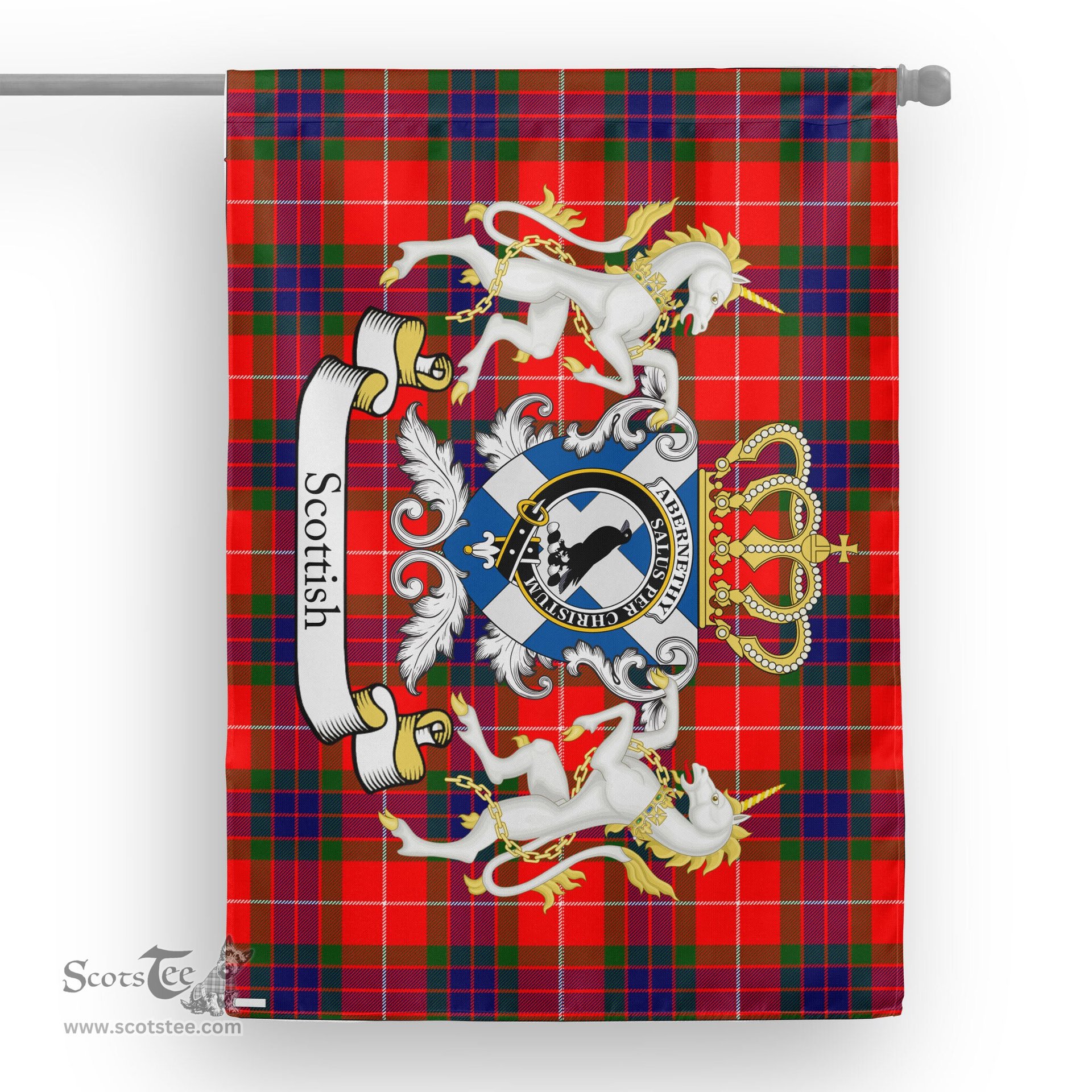 Scotstee Shop Tartan House Flag - Abernethy Tartan Flag Clan Badge With Lion Scottish, Tartan Garden Flag, Tartan Flag, Tartan House Flag, Plaid Flag, Christmas Plaid Flag