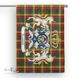 Scotstee Shop Tartan House Flag - Buchanan Tartan Flag Clan Badge With Lion Scottish, Tartan Garden Flag, Tartan Flag, Tartan House Flag, Plaid Flag, Christmas Plaid Flag