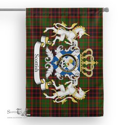 Scotstee Shop Tartan House Flag - Buchan Tartan Flag Clan Badge With Lion Scottish, Tartan Garden Flag, Tartan Flag, Tartan House Flag, Plaid Flag, Christmas Plaid Flag