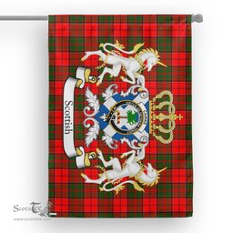 Scotstee Shop Tartan House Flag - Cairns Tartan Flag Clan Badge With Lion Scottish, Tartan Garden Flag, Tartan Flag, Tartan House Flag, Plaid Flag, Christmas Plaid Flag