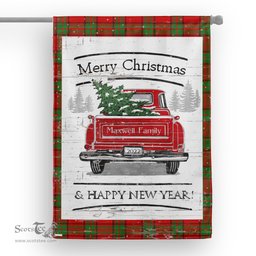 Tartan House Flag Vintage Red Truck with Christmas Tree Family Scottish Clan Maxwell Tartan Flag, Tartan Garden Flag, Tartan House Flag, Tartan Flag, Crest Garden Flag, Garden Flag, Ireland Garden Flag, Family Crest, Custom Flag, Custom Garden Flag, Ireland Custom Flag, Clan Tartan Flags