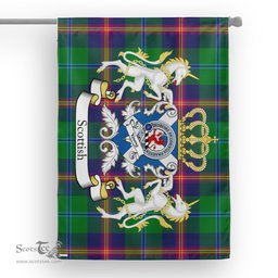 Scotstee Shop Tartan Garden Flag Young Tartan Flag Clan Badge With Lion Scottish Tartan House Flag