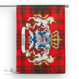 Scotstee Shop Tartan Garden Flag MacDougall Tartan Flag Clan Badge With Lion Scottish Tartan House Flag