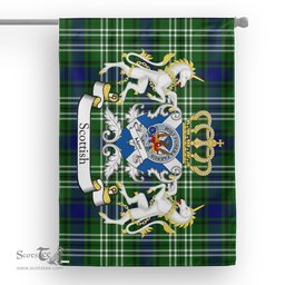 Scotstee Shop Tartan Garden Flag Mow Tartan Flag Clan Badge With Lion Scottish Tartan House Flag