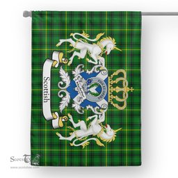 Scotstee Shop Tartan Garden Flag Macarthur Tartan Flag Clan Badge With Lion Scottish Tartan House Flag