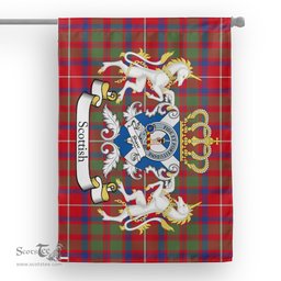 Scotstee Shop Tartan Garden Flag Shaw Of Tordarroch Tartan Flag Clan Badge With Lion Scottish Tartan House Flag