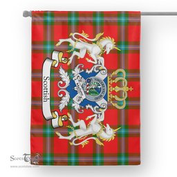 Scotstee Shop Tartan Garden Flag MacLaine of Lochbuie Tartan Flag Clan Badge With Lion Scottish Tartan House Flag
