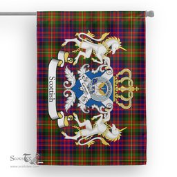 Scotstee Shop Tartan Garden Flag Carnegie Tartan Flag Clan Badge With Lion Scottish Tartan House Flag