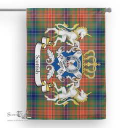 Scotstee Shop Tartan Garden Flag Wilson Tartan Flag Clan Badge With Lion Scottish Tartan House Flag