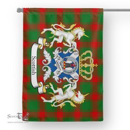 Scotstee Shop Tartan Garden Flag Middleton Tartan Flag Clan Badge With Lion Scottish Tartan House Flag