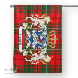 Scotstee Shop Tartan Garden Flag MacAuley Tartan Flag Clan Badge With Lion Scottish Tartan House Flag