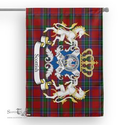 Scotstee Shop Tartan Garden Flag Sinclair Tartan Flag Clan Badge With Lion Scottish Tartan House Flag