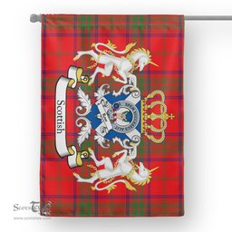 Scotstee Shop Tartan Garden Flag Ross Tartan Flag Clan Badge With Lion Scottish Tartan House Flag