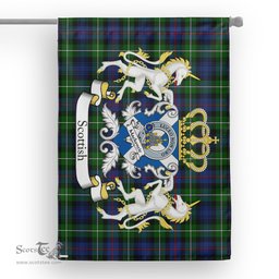 Scotstee Shop Tartan Garden Flag MacKenzie Tartan Flag Clan Badge With Lion Scottish Tartan House Flag