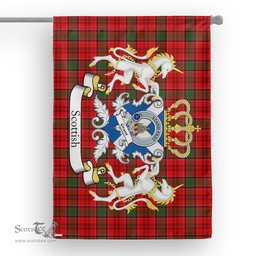 Scotstee Shop Tartan Garden Flag Grant Tartan Flag Clan Badge With Lion Scottish Tartan House Flag