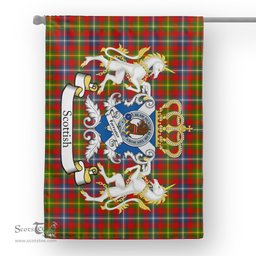 Scotstee Shop Tartan Garden Flag Forrester Tartan Flag Clan Badge With Lion Scottish Tartan House Flag