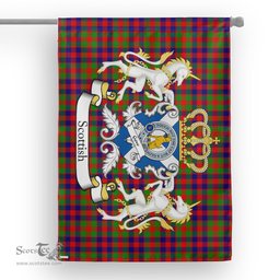 Scotstee Shop Tartan Garden Flag Gow Tartan Flag Clan Badge With Lion Scottish Tartan House Flag
