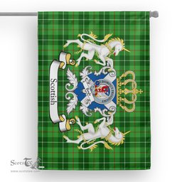 Scotstee Shop Tartan Garden Flag Boyle Tartan Flag Clan Badge With Lion Scottish Tartan House Flag