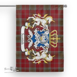 Scotstee Shop Tartan Garden Flag Lindsay Tartan Flag Clan Badge With Lion Scottish Tartan House Flag