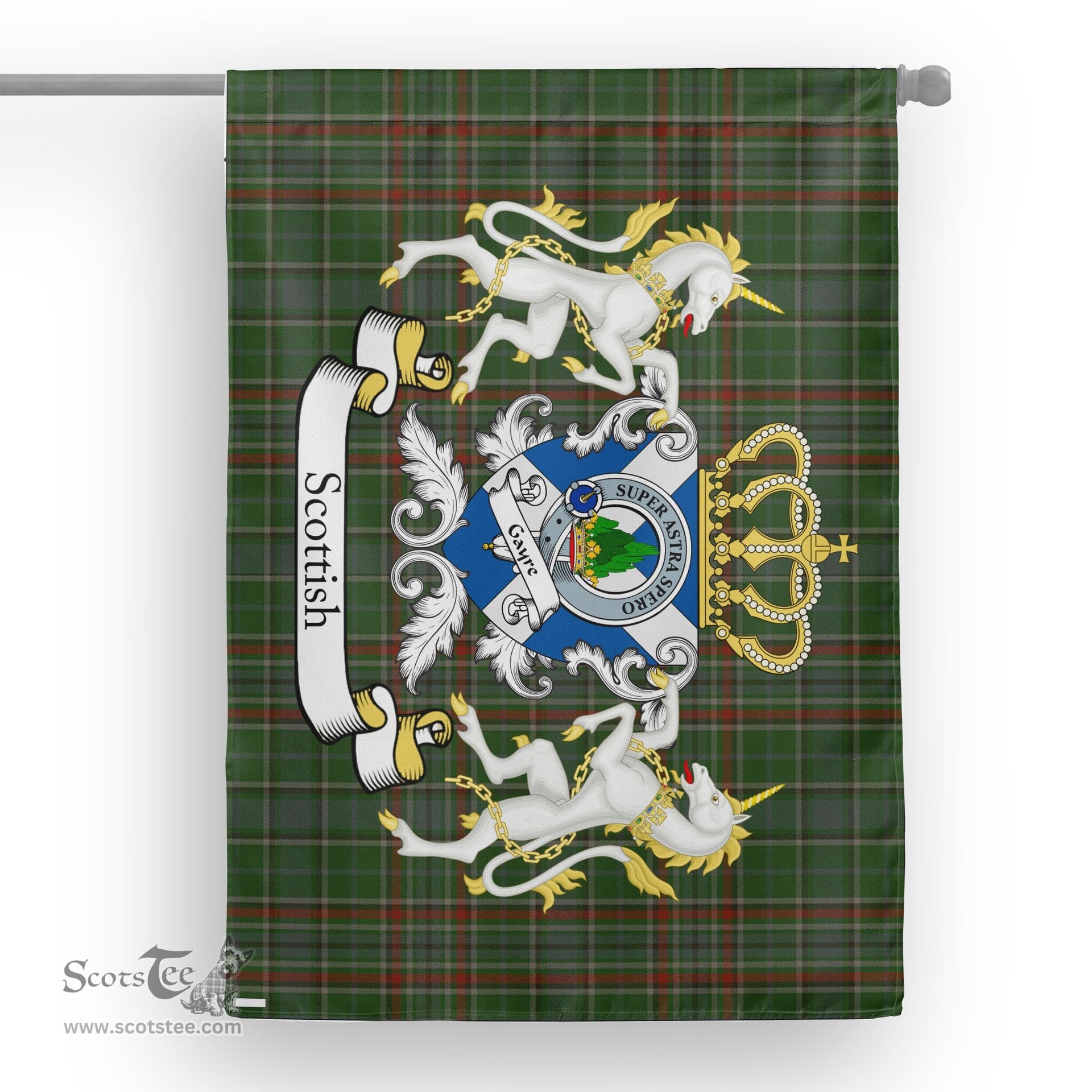 Scotstee Shop Tartan Garden Flag Gayre Tartan Flag Clan Badge With Lion Scottish Tartan House Flag