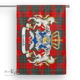 Scotstee Shop Tartan Garden Flag Cumming Tartan Flag Clan Badge With Lion Scottish Tartan House Flag