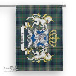 Scotstee Shop Tartan Garden Flag Kennedy Tartan Flag Clan Badge With Lion Scottish Tartan House Flag