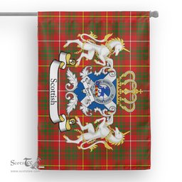 Scotstee Shop Tartan Garden Flag Bruce Tartan Flag Clan Badge With Lion Scottish Tartan House Flag