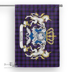 Scotstee Shop Tartan Garden Flag Horsburgh Tartan Flag Clan Badge With Lion Scottish Tartan House Flag