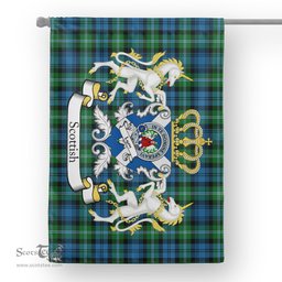 Scotstee Shop Tartan Garden Flag Lyon Tartan Flag Clan Badge With Lion Scottish Tartan House Flag