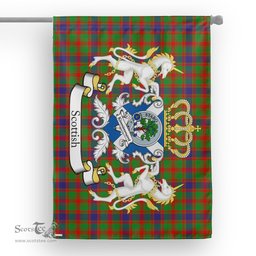 Scotstee Shop Tartan Garden Flag Kinninmont Tartan Flag Clan Badge With Lion Scottish Tartan House Flag
