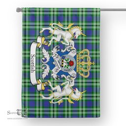 Scotstee Shop Tartan Garden Flag Learmonth Tartan Flag Clan Badge With Lion Scottish Tartan House Flag