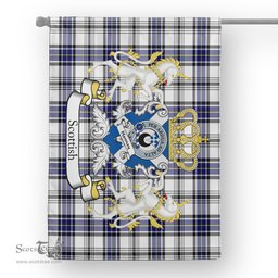 Scotstee Shop Tartan Garden Flag Hannay Tartan Flag Clan Badge With Lion Scottish Tartan House Flag