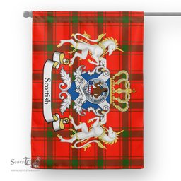 Scotstee Shop Tartan Garden Flag Darroch Tartan Flag Clan Badge With Lion Scottish Tartan House Flag