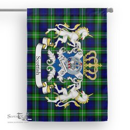Scotstee Shop Tartan Garden Flag Bannerman Tartan Flag Clan Badge With Lion Scottish Tartan House Flag