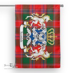 Scotstee Shop Tartan Garden Flag Dalzell Tartan Flag Clan Badge With Lion Scottish Tartan House Flag