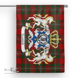 Scotstee Shop Tartan Garden Flag Gregor Tartan Flag Clan Badge With Lion Scottish Tartan House Flag