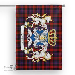 Scotstee Shop Tartan Garden Flag Broun Tartan Flag Clan Badge With Lion Scottish Tartan House Flag