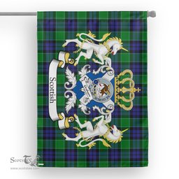 Scotstee Shop Tartan Garden Flag Graham Tartan Flag Clan Badge With Lion Scottish Tartan House Flag