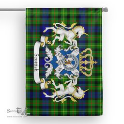 Scotstee Shop Tartan Garden Flag Rollo Tartan Flag Clan Badge With Lion Scottish Tartan House Flag