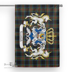 Scotstee Shop Tartan Garden Flag Lyle Tartan Flag Clan Badge With Lion Scottish Tartan House Flag