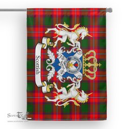 Scotstee Shop Tartan Garden Flag Rattray Tartan Flag Clan Badge With Lion Scottish Tartan House Flag