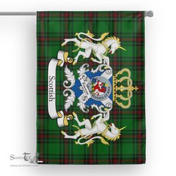 Scotstee Shop Tartan Garden Flag Primrose Tartan Flag Clan Badge With Lion Scottish Tartan House Flag