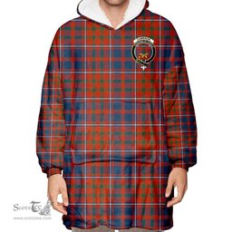 Scottish Cameron of Lochiel Ancient Clan Tartan Oversized Blanket Hoodie - Crest Scottish Plaid Tartan Plaid