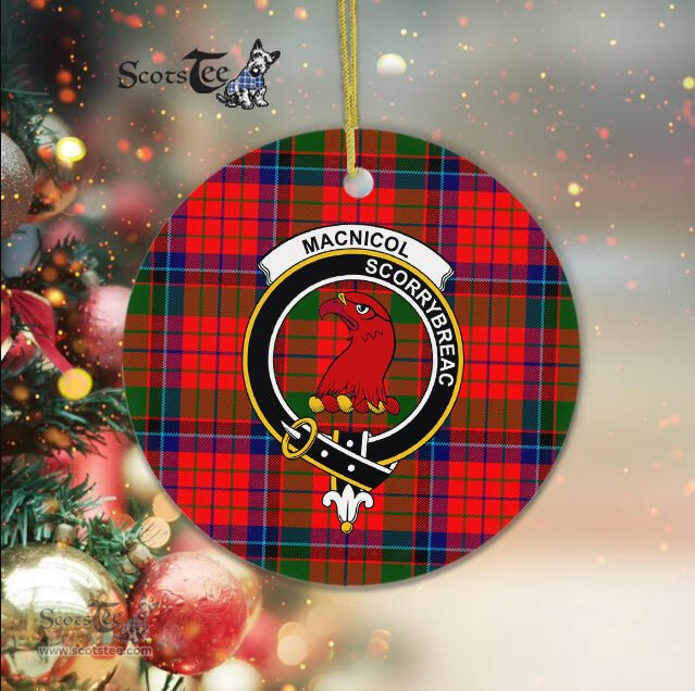 MacNicol of Scorrybreac Scottish Clan Plaid Ornament Gift. Christmas Tree Ornament MacNicol Clan Tartan Ornament Great Christmas Ornaments Gift - Scotstee Shop