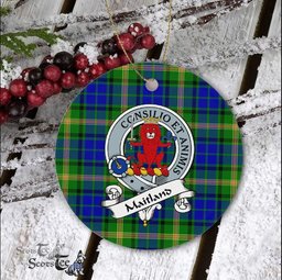 Maitland Scottish Clan Badge Plaid Ornament Gift. Christmas Tree Ornament Maitland Clan Tartan Ornament Great Christmas Ornaments Gift - Scotstee Shop