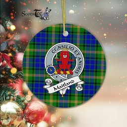 Maitland Scottish Clan Badge Plaid Ornament Gift. Christmas Tree Ornament Maitland Clan Tartan Ornament Great Christmas Ornaments Gift - Scotstee Shop