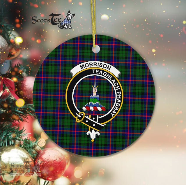 Morrison Scottish Clan Plaid Ornament Gift. Christmas Tree Ornament Morrison Clan Tartan Ornament Great Christmas Ornaments Gift - Scotstee Shop